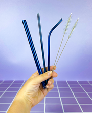 Load image into Gallery viewer, Metal Drinking Straws