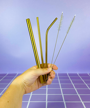 Load image into Gallery viewer, Metal Drinking Straws