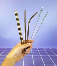 Load image into Gallery viewer, Metal Drinking Straws